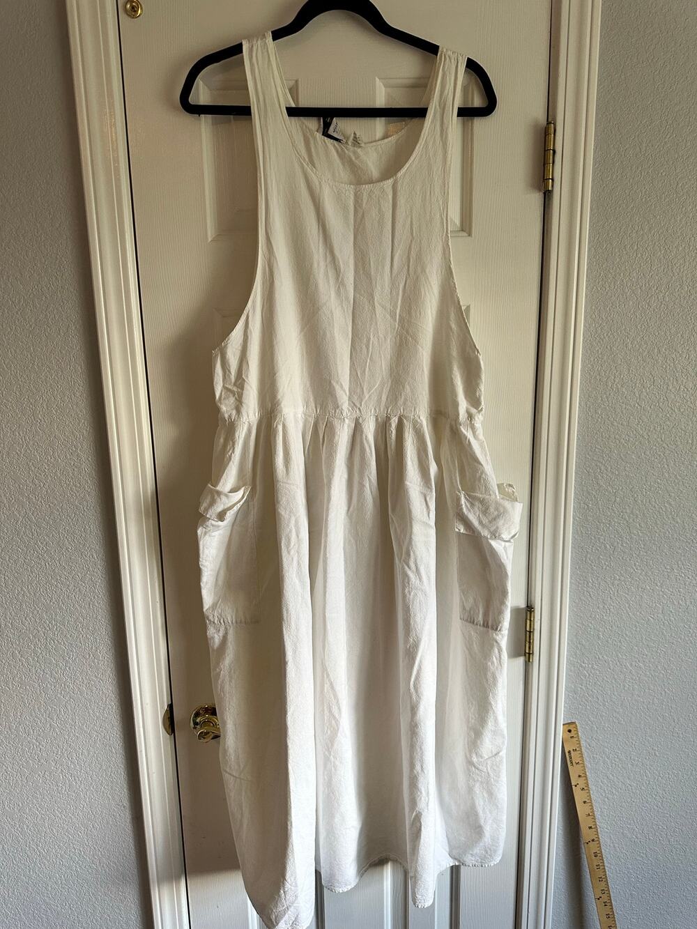 Vintage Express Cotton Drop Waist Cotton Pinafore Dress Size 2